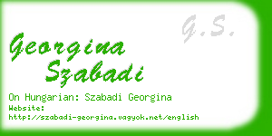 georgina szabadi business card